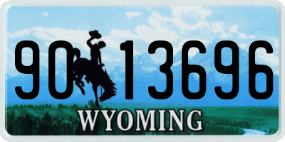 WY license plate 9013696