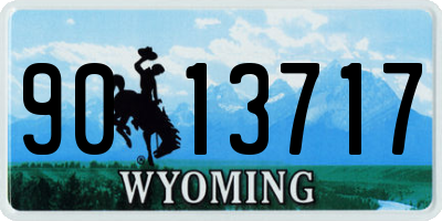 WY license plate 9013717