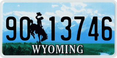 WY license plate 9013746