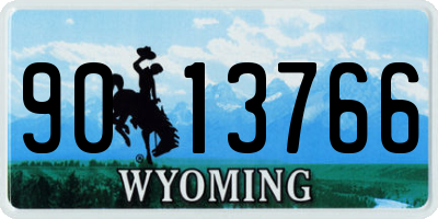 WY license plate 9013766