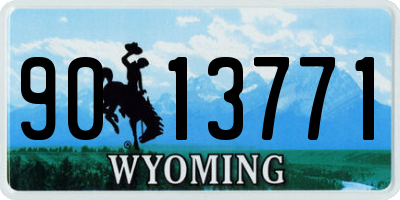 WY license plate 9013771