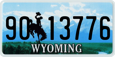 WY license plate 9013776