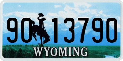 WY license plate 9013790