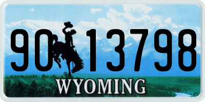 WY license plate 9013798