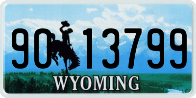 WY license plate 9013799