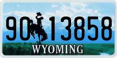 WY license plate 9013858