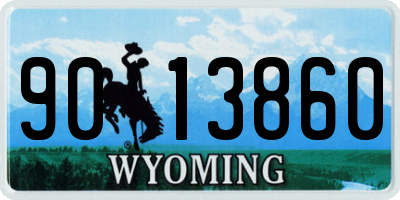 WY license plate 9013860
