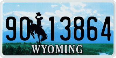 WY license plate 9013864
