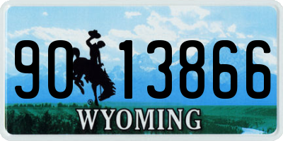 WY license plate 9013866
