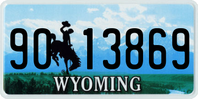 WY license plate 9013869