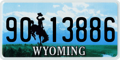 WY license plate 9013886