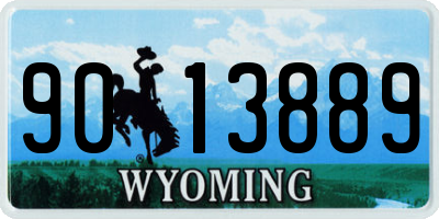 WY license plate 9013889