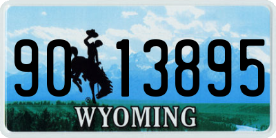 WY license plate 9013895