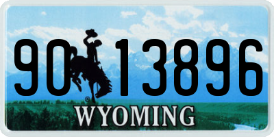 WY license plate 9013896