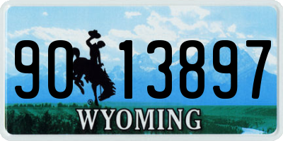 WY license plate 9013897