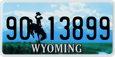 WY license plate 9013899