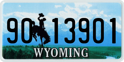 WY license plate 9013901