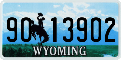 WY license plate 9013902