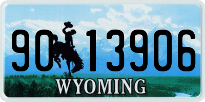 WY license plate 9013906