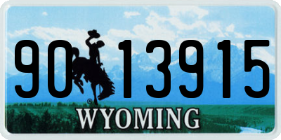WY license plate 9013915