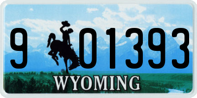 WY license plate 901393