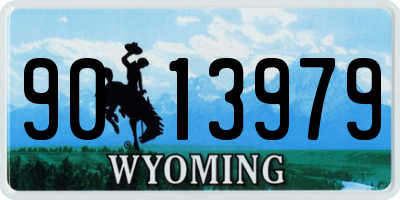 WY license plate 9013979