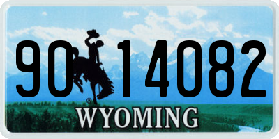 WY license plate 9014082