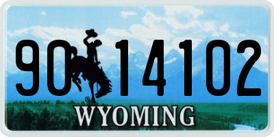 WY license plate 9014102
