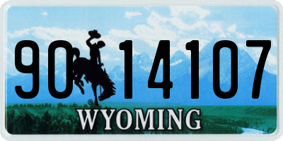 WY license plate 9014107