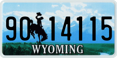 WY license plate 9014115