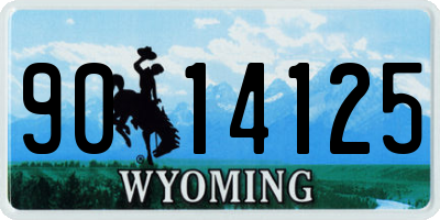 WY license plate 9014125