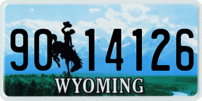 WY license plate 9014126