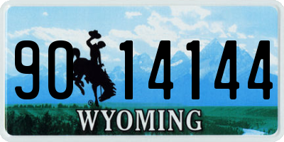 WY license plate 9014144