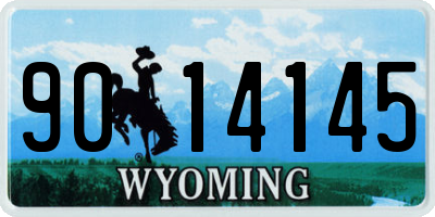 WY license plate 9014145