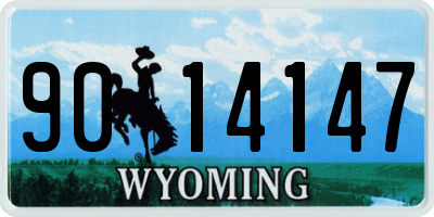 WY license plate 9014147