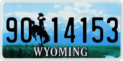 WY license plate 9014153