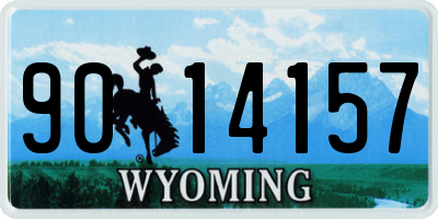 WY license plate 9014157