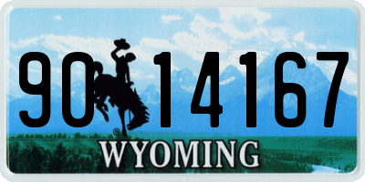 WY license plate 9014167