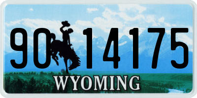 WY license plate 9014175
