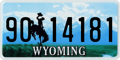 WY license plate 9014181