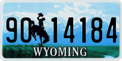 WY license plate 9014184