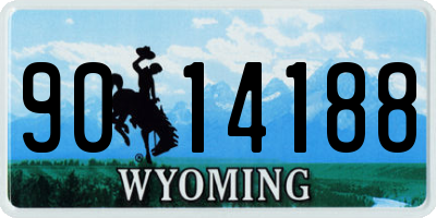 WY license plate 9014188