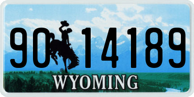WY license plate 9014189
