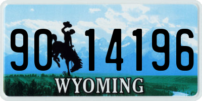 WY license plate 9014196