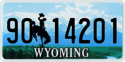 WY license plate 9014201