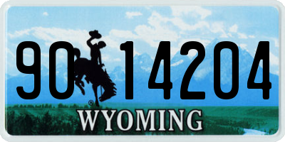 WY license plate 9014204