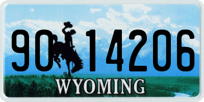 WY license plate 9014206