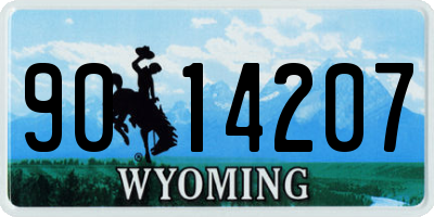 WY license plate 9014207