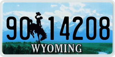 WY license plate 9014208