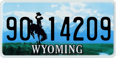WY license plate 9014209